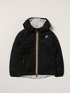 K-way Teen Reversible Down Jacket In Black