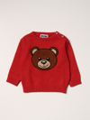 Moschino Baby Babies' Sweater In Cotton Blend In Red