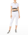 Dolce & Gabbana Next Cropped T-shirt With Branded Elastic In Bianco Ottico