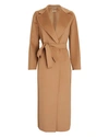 S Max Mara Poldo Virgin Wool Wrap Coat In Brown