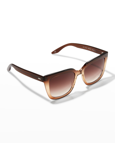 Barton Perreira Bolsha Rectangle Gradient Sunglasses In Manuka Gradi