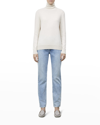 Lafayette 148 Cashmere Turtleneck Sweater In Oatmeal Melange