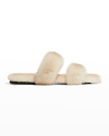 Saint Laurent Bleach Mink Dual-band Sandals In Cream 9700