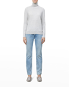 Lafayette 148 Cashmere Turtleneck Sweater In Grey Heather