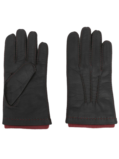 N•peal Westminster Leather Gloves In Schwarz