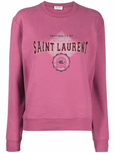 Saint Laurent University Of Sweatshirt In Purple