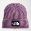 The North Face Lilac Logo Beanie In Pikes Purple