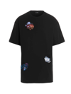 Raf Simons Print Pocket Hole Oversize Cotton T-shirt In Black