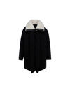 Givenchy Cotton Down Jacket With Shearling Collar In Black