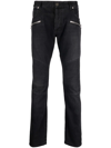 Balmain Cotton Slim-fit Jeans In Schwarz