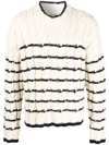 PHIPPS CABLE KNIT STRIPED JUMPER