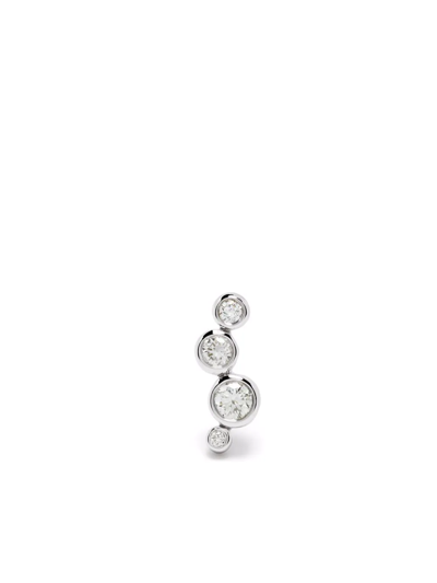 Maria Black 14kt White Gold Audrey Diamond Stud Earring In 银色