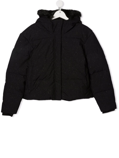 The North Face Kids' Padded Rain Jacket In 黑色