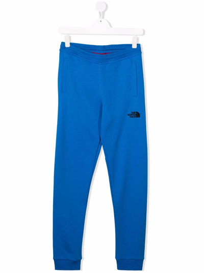 The North Face Teen Logo Tracksuit Bottoms In 蓝色