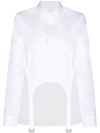 DION LEE CUTOUT BUCKLE-EMBELLISHED SHIRT