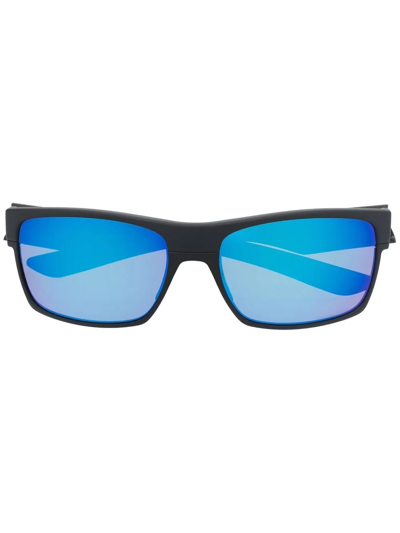 Oakley Mirrored Rectangle-frame Sunglasses In Schwarz