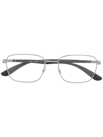 Ray Ban Rb6478 Rectangle-frame Glasses In Silber