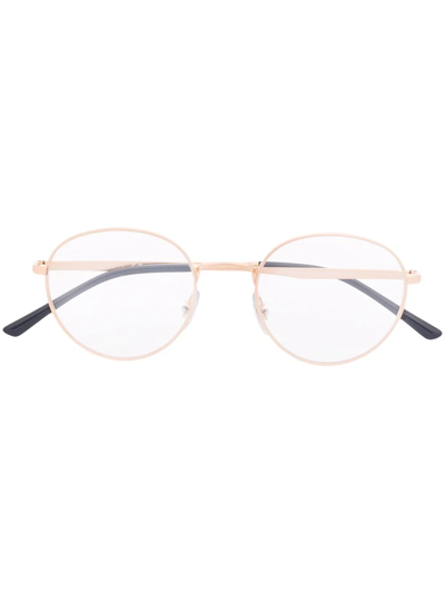 Ray Ban Round-frame Glasses In Gold