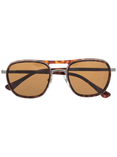 Persol Aviator-frame Sunglasses In Brown