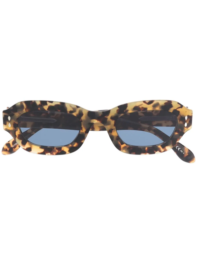 Isabel Marant Eyewear Geometric-shaped Frame Sunglasses In Braun