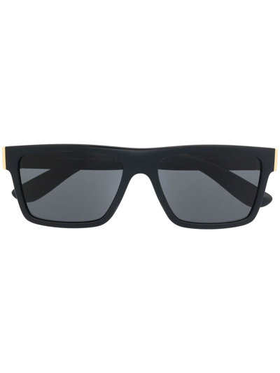 Dolce & Gabbana All-over Logo Print Sunglasses In Schwarz