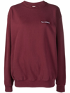 Sporty And Rich Logo-print Cotton-jersey Sweatshirt In Burgundy