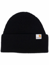 Carhartt Gabe Ribbed-knit Beanie In Schwarz