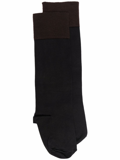 Marni Two-tone Ankle Socks In Brown