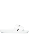 Givenchy Contrast Logo Slides In White