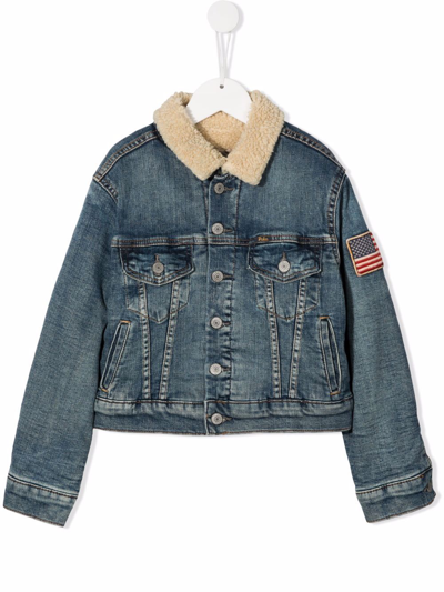 Polo Ralph Lauren Kids' Fleece-lined Trucker Jacket In Blue