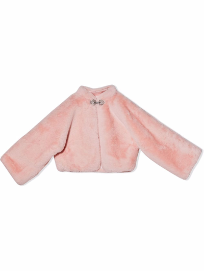 Tutu Du Monde Kids' Seraphina Faux Fur Jacket In Pink