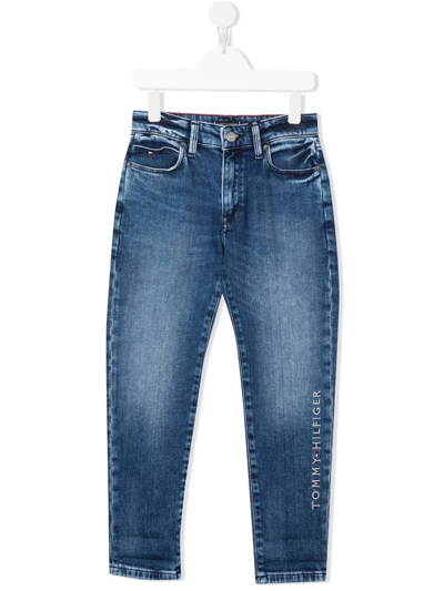 Tommy Hilfiger Junior Kids' Straight-leg Jeans In Blue