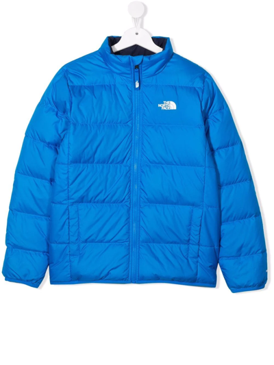 The North Face Teen Logo Padded Jacket In Blue