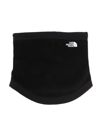 The North Face Kids' Logo Embroidered Snood Scarf In Black