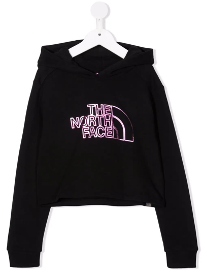 The North Face Teen Logo Pullover Hoodie In 黑色