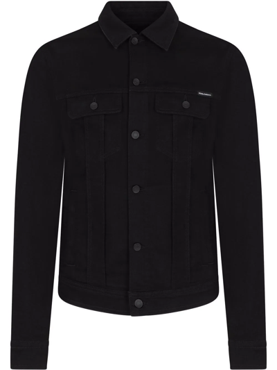 Dolce & Gabbana Black Stretch Denim Jacket