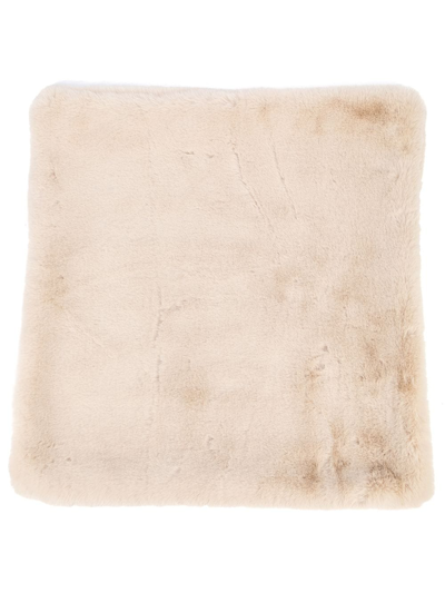 Apparis Jules Faux-fur Pillowcase In Neutrals