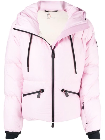 Moncler Allesaz Stretch-trimmed Quilted Shell Down Jacket In Pink