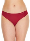 Calvin Klein Women's Invisibles Thong Underwear D3428 In Rebellious