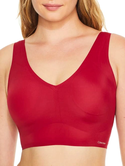 Calvin Klein Invisibles Smoothing Longline Bralette In Rebellious