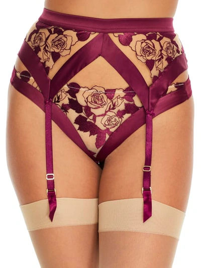 Dita Von Teese Rosabelle Garter Belt In Dark Cherry