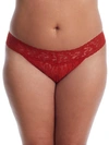 Hanky Panky Plus Size Signature Lace Original Rise Thong In Roasted Pumpkin