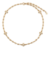 Tory Burch Roxanne Beaded Necklace In Rolled Tory Gold