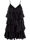 BALMAIN BALMAIN WOMEN'S BLACK SILK DRESS,UF16097111S0PA 38