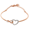 Swarovski Infinity Bangle Infinity And Heart White Mixed Metal Finish In Rose Gold