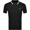 Fred Perry Twin Tipped Cotton Polo Shirt In Black