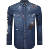 DSQUARED2 DSQUARED2 PATCH DAN DENIM SHIRT BLUE