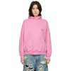 Balenciaga Wide Fit Embroidered Logo Cotton Hoodie In 5700 Pink/pink