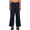 AERON NAVY CROPPED JOSE TROUSERS