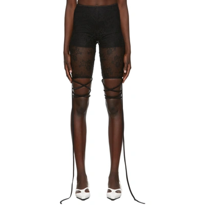 Nodress Black Lace Short Leggings | ModeSens